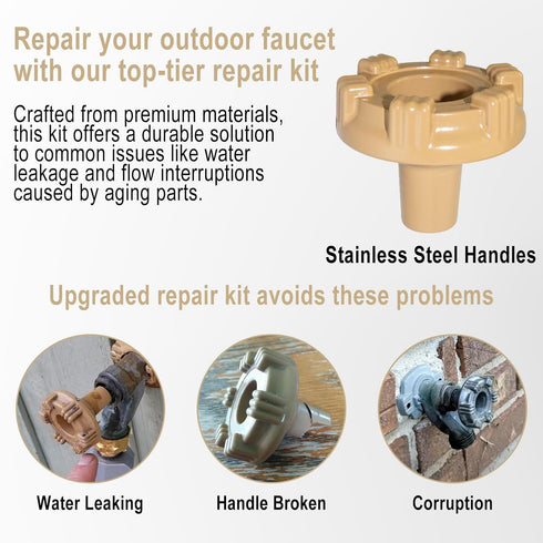 RK-14MH Outside Faucet Repair Kit Metal Handle Compatible with Woodford Model 14,Model 18...