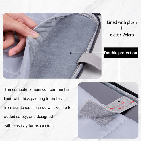 iPad Pro 12.9 Carrying Bag, Tablet Sleeve 12.9 Magic/Smart Keyboard Accessory Bag for Pad Pro 12.9 M2/M1/2018-2020, Surface Pro 9/8/X/7/6, 12.4" G...