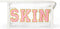 Preppy Patch SKIN Cosmetic Case Varsity Letter Toiletry Bag Summer Beach Pool Aesthetic Waterproof Clear PVC Multi-Function Zippered Pouch Women T...