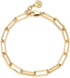 MEVECCO Dainty Oval Paper Clip Link Chain Bracelet Gold Chunky Radial Rolo Paperclip Link Bracelet 18K Gold Plated Delicate Wide Women Personalize...