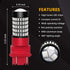 PHINLION 3156 3157 LED Red Brake Light Bulbs Super Bright 2800 Lumens 3014 103-SMD 3057 3457 4057 4157 LED Turn Signal Blinker Tail Stop Lights...