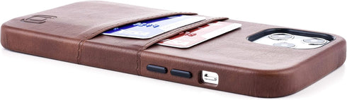 Dockem Wallet Case for iPhone 12 Pro Max: Built-in Metal Plate for Magnetic Mounting & 2 Credit Card Holders: 6.7" Exec M2, Smooth Synthetic Leath...