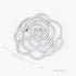 Sparkling Crystal Cut Rose Flower Pave Crystal Camellia Boutonniere Pin Brooch Corsage Blooming Heart Shaped Floral Jewelry for Women...