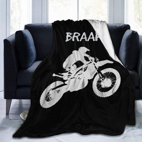 Dirt Bike - Motocross Fleece Blanket Throw Lightweight Blanket Super Soft Cozy Bed Warm Blanket for Living Room/Bedroom All Season (Dirt Bike - Mo...