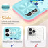 for iPhone 12 Pro Max Case with Slide Camera Cover, Sea Turtle Cases for iPhone 12 Promax with Ring Holder, Turtles Stylish Aesthetic Designer Sli...