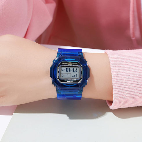 Gosasa Women's Men Youth Square Digital Watch Chronograph Countdown Dual Time Waterproof Watch...