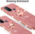 nancheng for OnePlus Nord N100 Phone Case Cute Girls Women Glitter Luxury Soft TPU Cover with Ring Stand Strap Lanyard Shockproof Protection Case ...