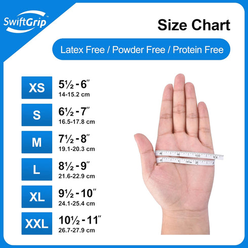 Disposable Nitrile Exam Gloves, 3-mil, Blue, Nitrile Gloves Disposable Latex Free, Medical Gloves, Cleaning Gloves, Food-Safe Rubber Gloves, Powde...
