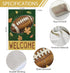 Fall Football Welcome Garden Flag 12 x 18 Inch Vertical Double Sided Burlap, Autunm Leaves Yard Flags for Yard Thanksgiving Holiday Outside Outdoo...