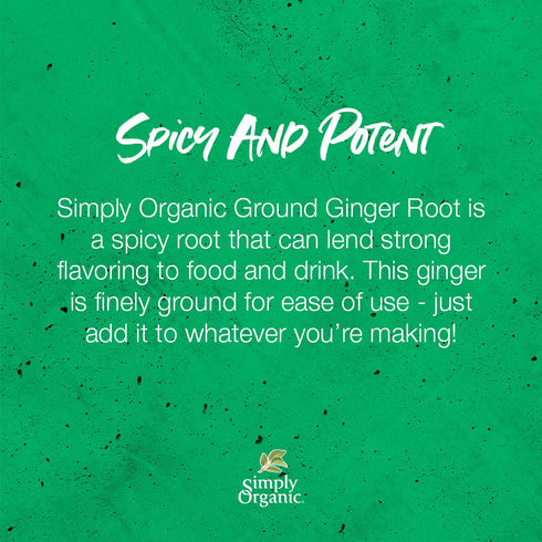 Simply Organic Ground Ginger Root, Certified Organic | 0.42 oz | Pack of 6 | Zingiber officinale Roscoe...