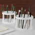 JANKOW Round 50 Hole Paint Brush Holder and Organizer, Makeup Cosmetic Brushes, Pencils, Pens, Markers, Art Tools, Desk Stand - Students (2Pcs, St...