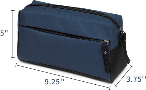 Toiletry Bag, Travel Organizer Comsemtic Make Up Kit Pouch Bag For Women Men, Silver Blue...