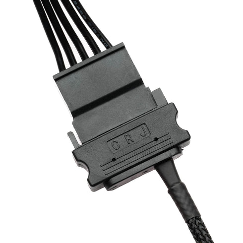 CRJ Slimline SATA Power Adapter Cable - 12-inch (30cm), Black Sleeved - Power 6-Pin Slimline SATA Disk Drives with a 15-Pin SATA Power Supply Conn...