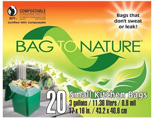 Bag-To-Nature Compostable Bag And Liner, 20 (3 gallon) bags...