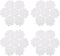kilofly Crochet Cotton Lace Table Placemats Doilies Pack, 4pc, White, Blossoms, 10 inch...