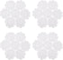kilofly Crochet Cotton Lace Table Placemats Doilies Pack, 4pc, White, Blossoms, 10 inch...
