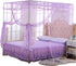 Twin Canopy Bed Curtains - 4 Corner Canopy for Beds, Bed Canopy for Girls Adults, Bedroom Home Decor (Twin Size, Purple)...