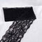 VU100 Black Lace Ribbon, 3.14 Inches Wide Lace Trim Sewing Craft Elastic Embroidery Stitching Process for DIY Bridal Wedding Fabric Decoration Gif...