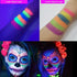 12 Pcs Glow in The Dark Face Body Paint, UV Black Light Glow Makeup Kit for Kids Adult, Non-Toxic Fluorescent Face Paints Crayons for Birthday Par...