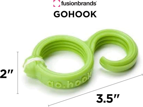 GoHook, Green - Versatile Magnetic Hooks Hold Essential Go-To Items in the Kitchen, Bathrooms, Closets, and On the Go-Flexible S Hook Design is Po...
