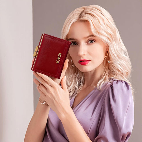 YINHEXI Wallet for Women, Cute Womens Wallet Card Holder, Small Trifold RFID Blocking Purse, Cute Small Leather Pocket Wallet for Women, Girls, La...