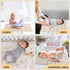 Vegan Leather Portable Changing Pad - Waterproof Compact Baby Changing Mat - Foldable Travel Diaper Changing Pad, Newborns (Olive Branch with Stra...