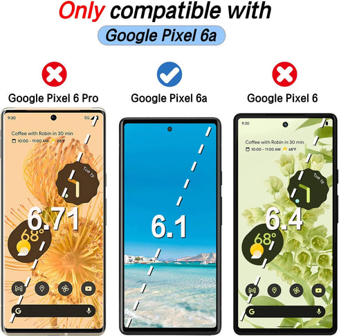 HPTech (2 Pack) Designed for Google Pixel 6a 5G Tempered Glass Screen Protector, Anti Scratch, Bubble Free, Case Friendly......