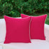 LIGICKY Pack of 2 Hot Pink Outdoor Waterproof Throw Pillow Covers Decorative White Edge Square Pillows Cushion Case Outside Pillowcase for Patio C...