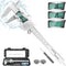 Digital Caliper Measuring Tool, IP54 Waterproof Electronic Micrometer Caliper, Stainlee Steel Vernier Caliper with Large LCD Screen, Inch Metric F...