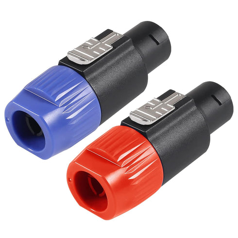 4-Pole 4Pin NL4FC Connector Ohm Plug Speaker Audio Cable Plug Adapter Compatible with Neutrik Speakon NL4FC, NL4FX, NL2FC (5pcs Orange + 5pcs Blue...