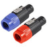4-Pole 4Pin NL4FC Connector Ohm Plug Speaker Audio Cable Plug Adapter Compatible with Neutrik Speakon NL4FC, NL4FX, NL2FC (5pcs Orange + 5pcs Blue...