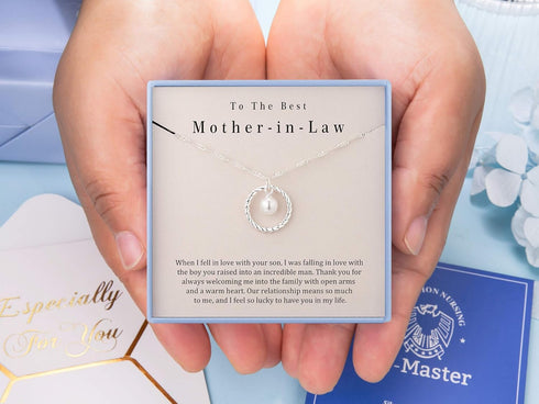 Burning Love Mother in Law Necklace Mom Gifts Mother Daughter Necklace Sterling Silver Circle Necklaces for Mother in Law Gifts Christmas Holiday ...