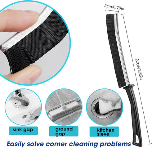 6Pcs Hard Bristle Crevice Cleaning Brush, Small Cleaning Brushes, Grout Cleaner Brush, Toilet Brush, Scrub Brush for Shower Tile, Skinny Gap Clean...