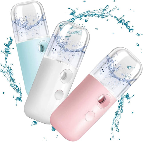 GIVERARE Nano Facial Steamer, Handy Mini Mister, USB Rechargeable Mist Sprayer, 30ml Visual Water Tank Moisturizing&Hydrating for Face, Daily Make...