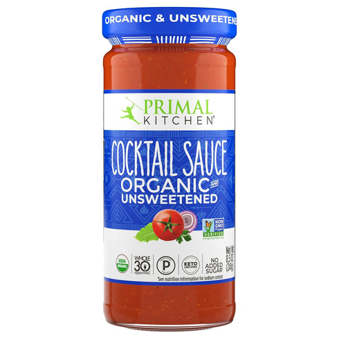 Primal Kitchen Unsweetened Cocktail Sauce, Organic, 8.5 Oz...