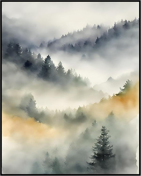 Posterizer 1 pcs- trees and jungle-nature scene style 8-Landscape & Nature Art-Floral Botanical Art- Decor for Home & Office- unframed wall art...
