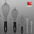 Walfos Whisk, Silicone Whisks Set of 5, Mini Stainless Steel Whisk 7in+5in and Non Scratch Coated 7+9+11in Whisks, Suitable for Blending, Whisking...