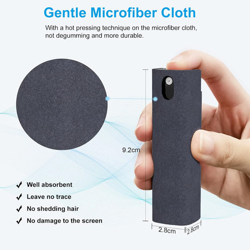 Screen Cleaner Kit, BoYata 3-in-1 Touchscreen Mist Cleaner Spray Bottle & Microfiber Cloth, Portable Reusable Fingerprint-Proof Spray Bottle Tool ...