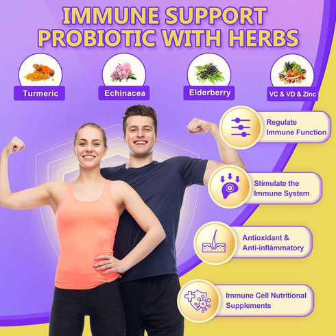 Probiotics for Women & Men Digestive Health?120 Billion CFUs, Prebiotics and Probiotics for Gut Health, D3, Zinc & Immune Support Herbs, Detox Cle...