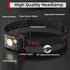 Headlamp Rechargeable, Motion Sensor Head Lamp, Head Lights for Forehead with Adjustable Headband, IPX4 Waterproof Headlamps for Adults & Kids, 6 ...
