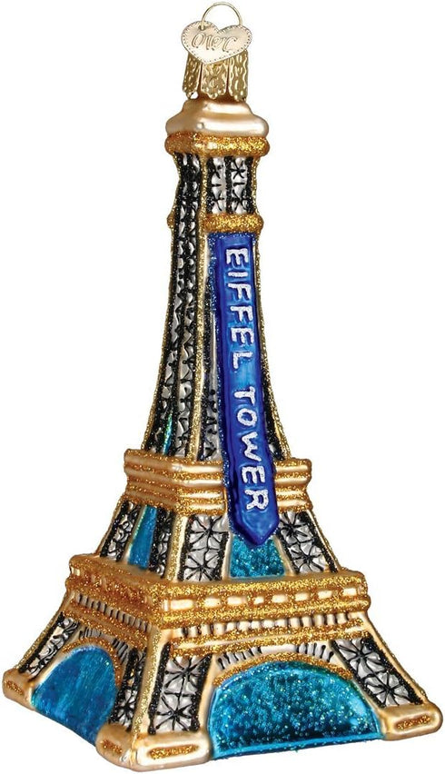 Old World Christmas Eiffel Tower Glass Blown Ornaments for Christmas Tree...