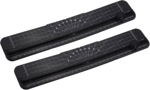 PATIKIL 12 Inch Paper Cutter, 2 Pcs Portable Paper Trimmer Slicers Scrapbooking Tool for A4 Size Paper Craft Paper Photo Cardstock, Black...