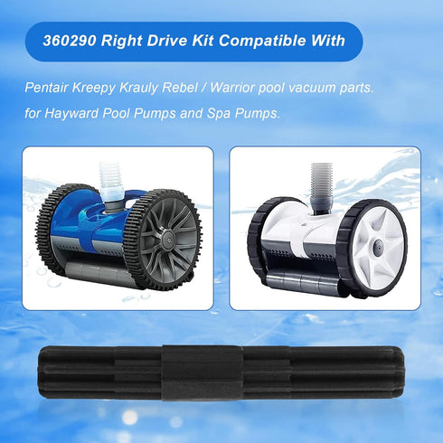 Pool Cleaner Replacement Parts for Pentair 360290 Rebel Right Drive Kit Bearings,for Pentair Rebel and Kreepy Krauly Warrior Pool Cleaners Axle Sw...