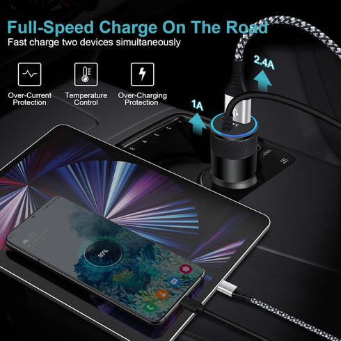 Fast Car Charger for Samsung Galaxy S23 Ultra S23+ S23 A54 A14 A13 A23 A53 A03s A04s A34 A33 A32 M14 S22 S21 S20,Z Fold4,Z Flip4,3.4A Type C Car A...