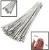 Stainless Steel Cable Ties, Tiberham 100 Pcs 7.9 Inches Heavy Duty Self-Locking Cable Zip Ties, Multi-Purpose Metal Exhaust Wrap Locking Ties for ...