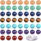 100Pcs Natural Crystal Beads Stone Gemstone Round Loose Energy Healing Beads with Free Crystal Stretch Cord for Jewelry Making (7-Chakra Beads, 8M...