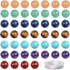100Pcs Natural Crystal Beads Stone Gemstone Round Loose Energy Healing Beads with Free Crystal Stretch Cord for Jewelry Making (7-Chakra Beads, 8M...