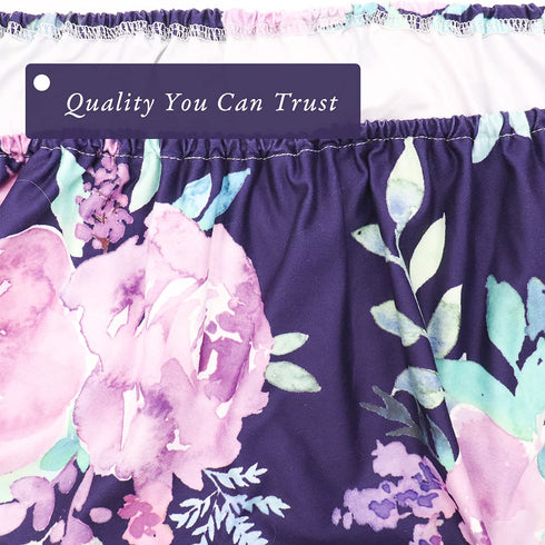 Purple flower Changing Pad Cover Diaper Changing Mat Cover Sheets for Newborn Girls Soft Breathable Nursery Changing Table Sheets...
