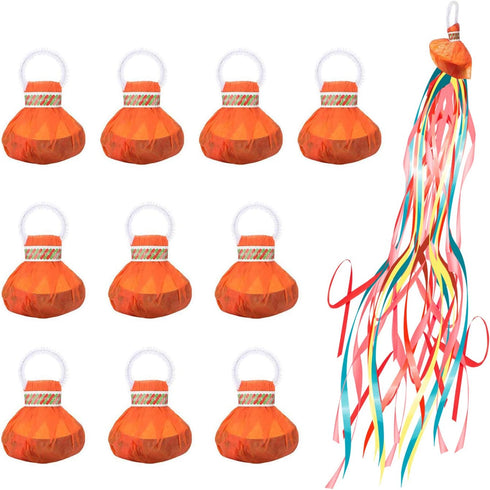 10 Pcs Throw Streamers, Colorful Hand Held Party Streamers Party Poppers No Mess Throw Confetti Pop Out Streamers for Birthday Weddings Events Chr...