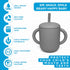 2 in 1 Silicone Food Storage and Drink Containers for Babies and Toddlers, BPA-Free (Gray)...